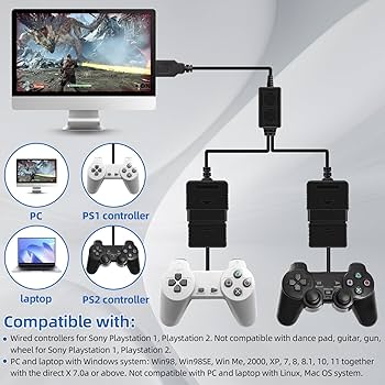 PLAY C＋MPUTER CONVERT Amazon.com: OSTENT Dual USB Adapter Converter Cable Cord for